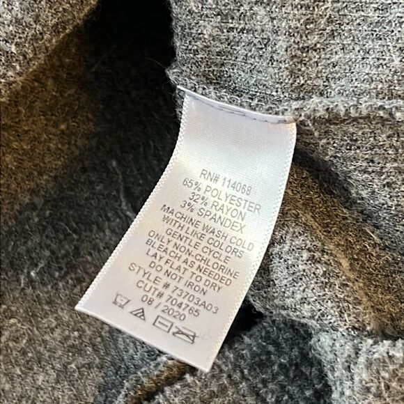 Charcoal Grey Flutter Sleeve Sweater Dress Size: Medium - Picture 6 of 6